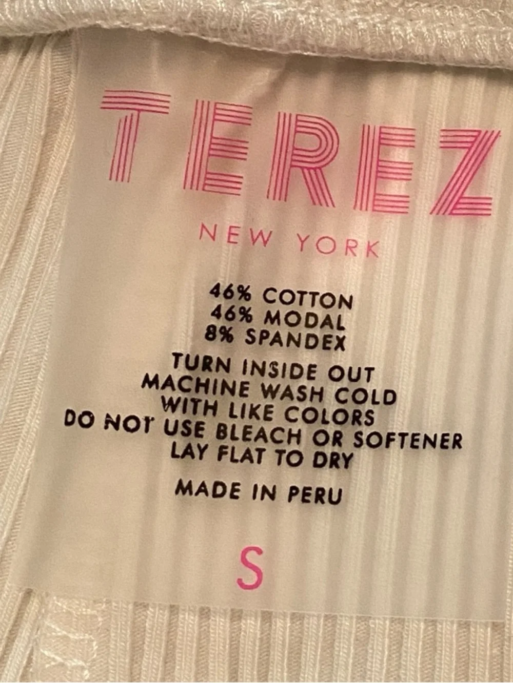 Terez cream ribbed